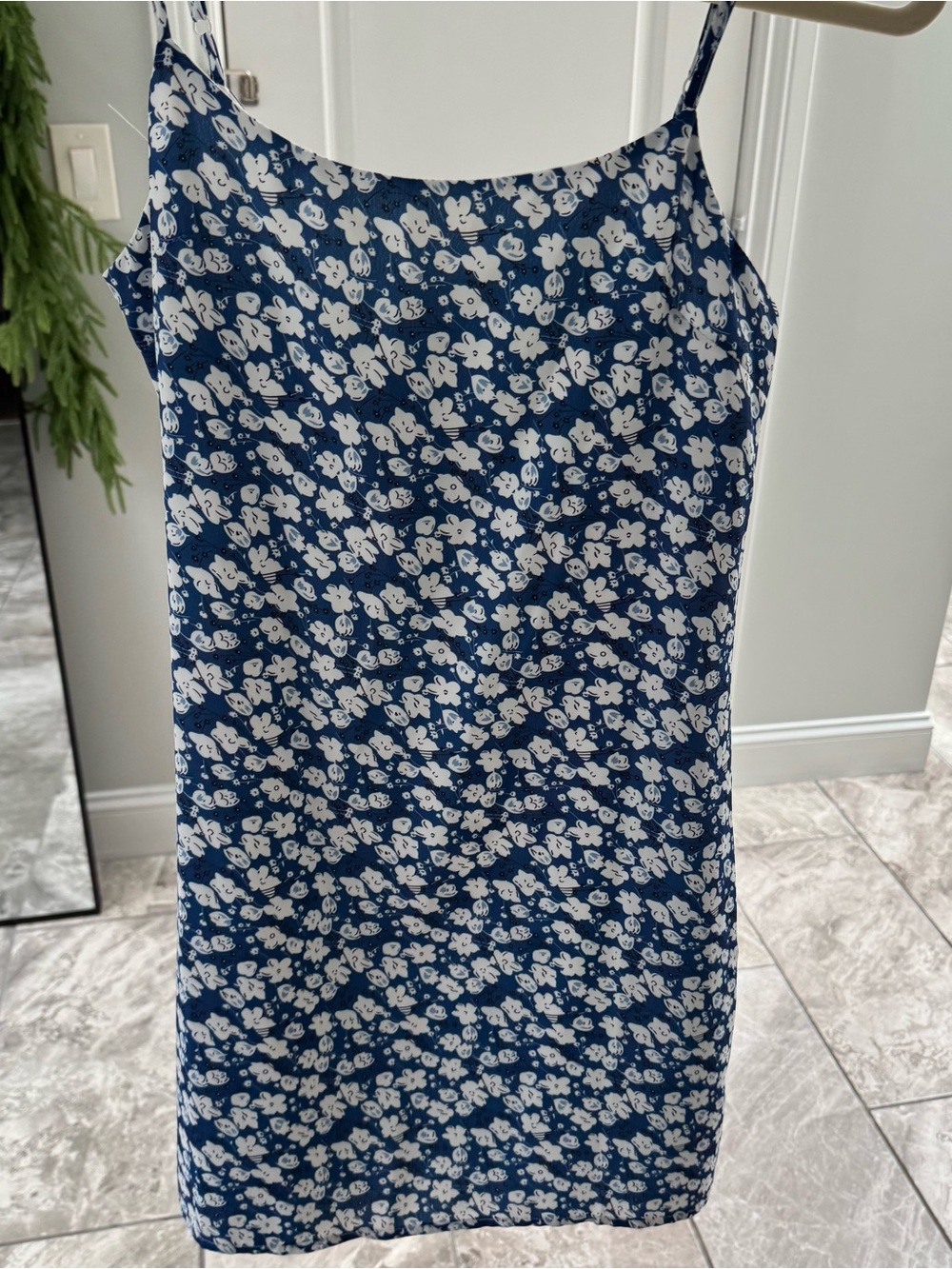Women’s Navy Blue Floral Slip Skirt